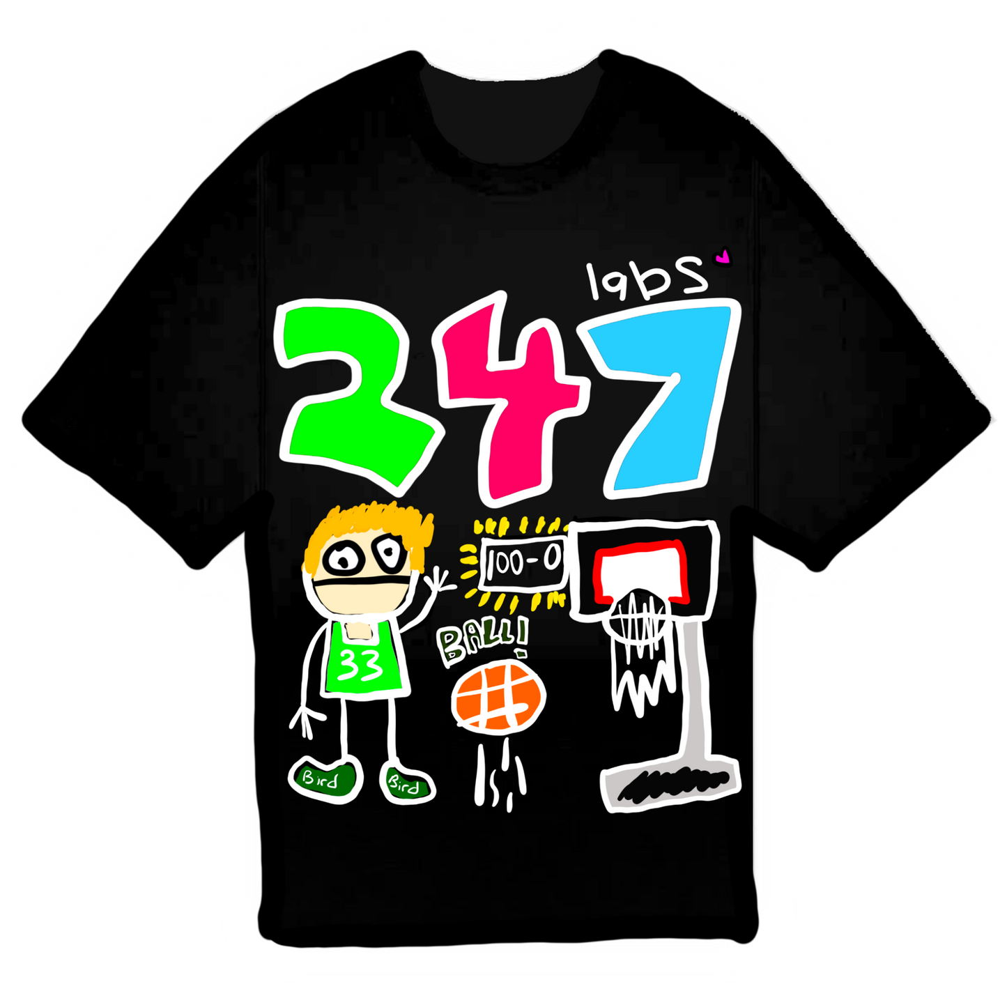 247 LABS BIRD TEE - BLACK