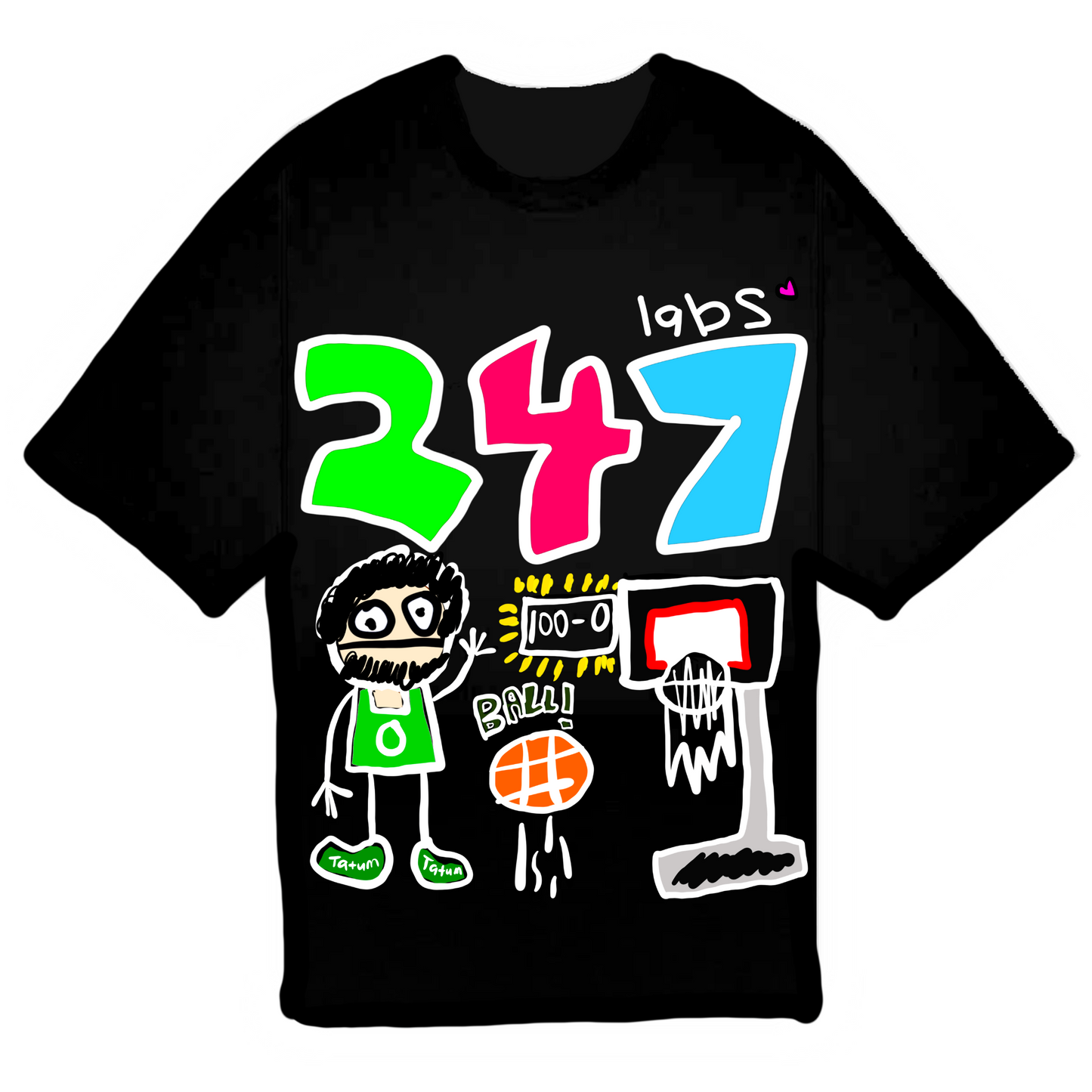 247 LABS TATUM TEE - BLACK