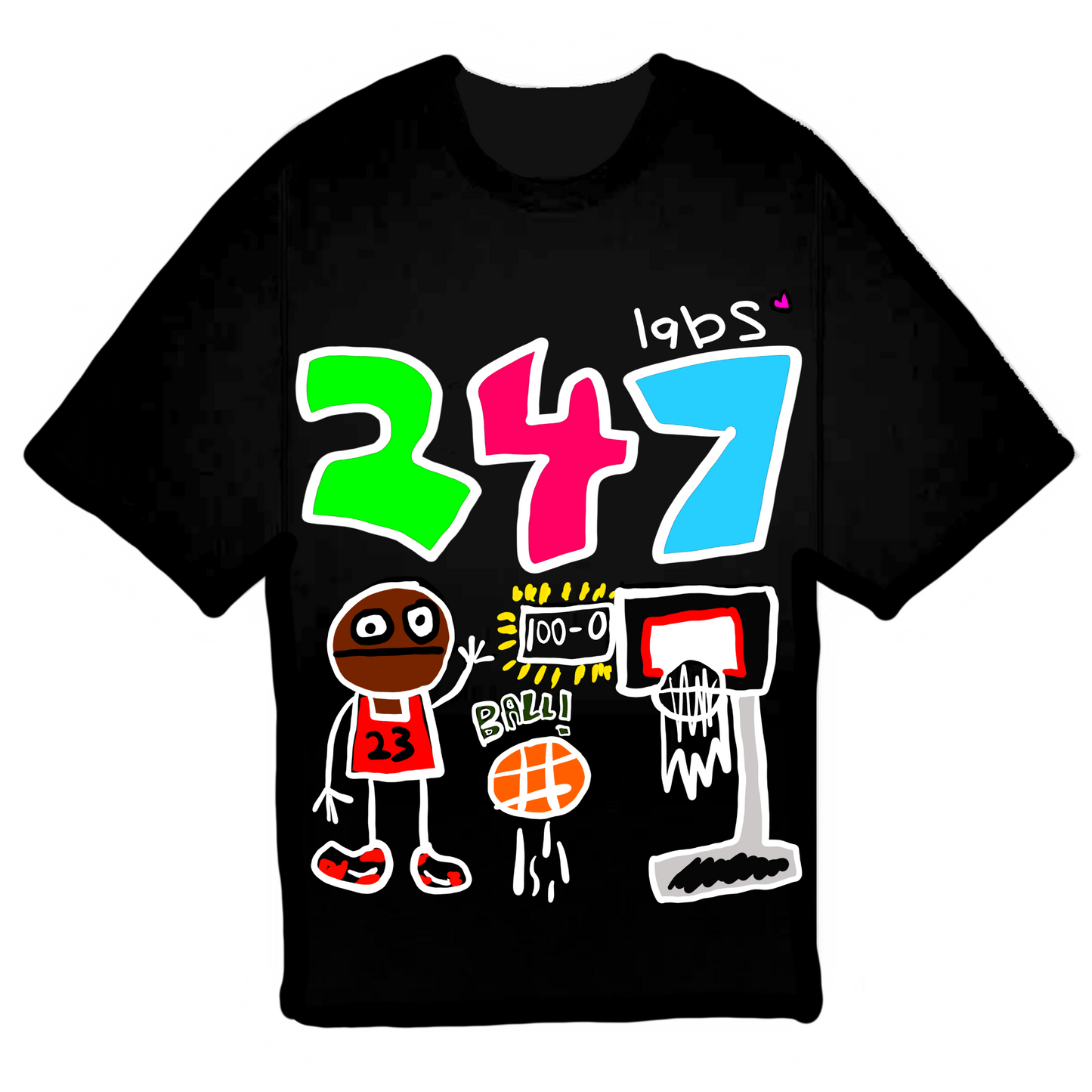 247 LABS MJ TEE - BLACK