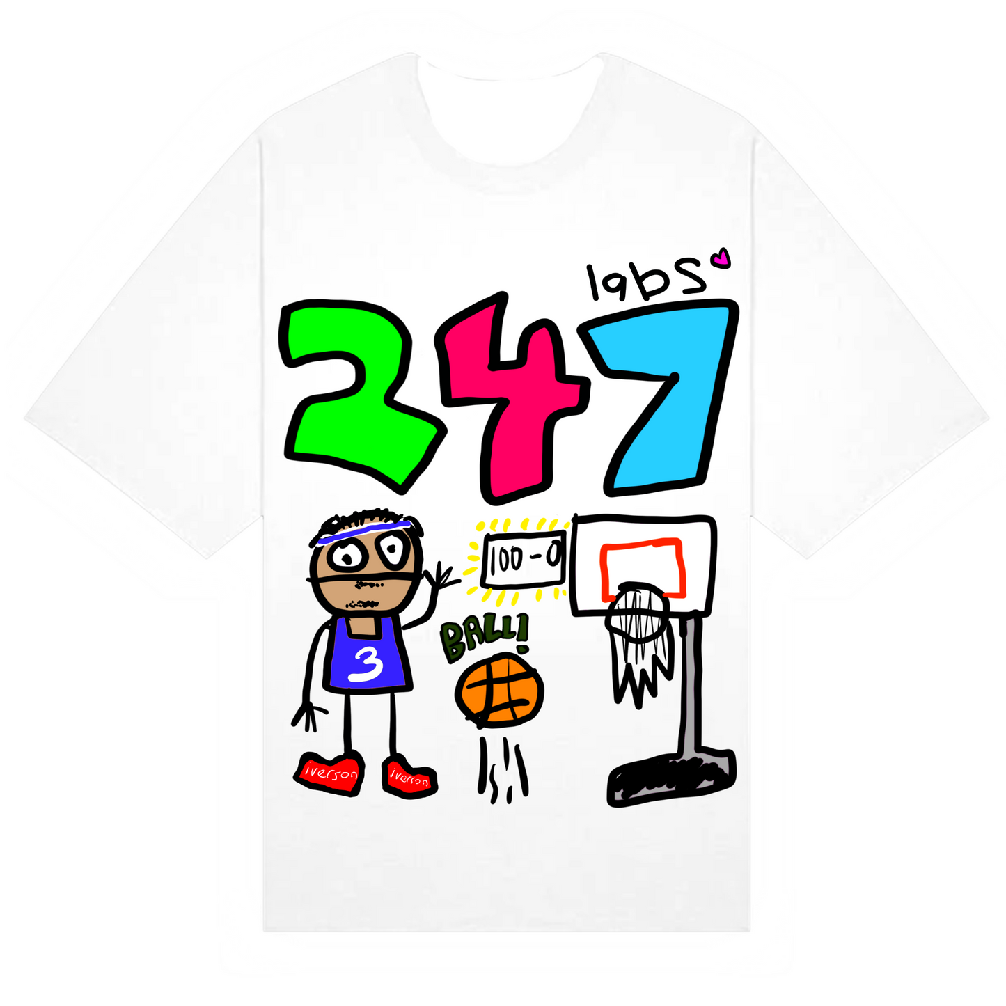 247 LABS IVERSON TEE - WHITE