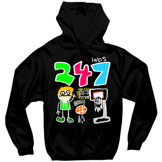 247 LABS BIRD HOODIE - BLACK