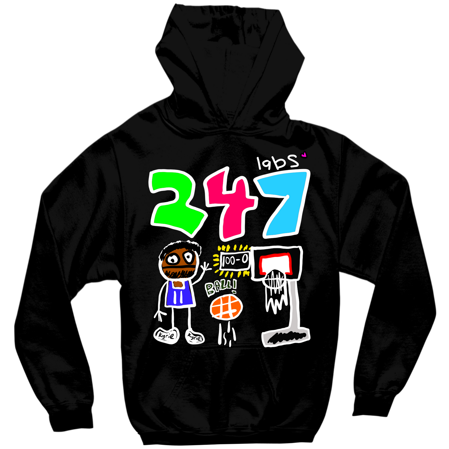 247 LABS KYRIE HOODIE - BLACK