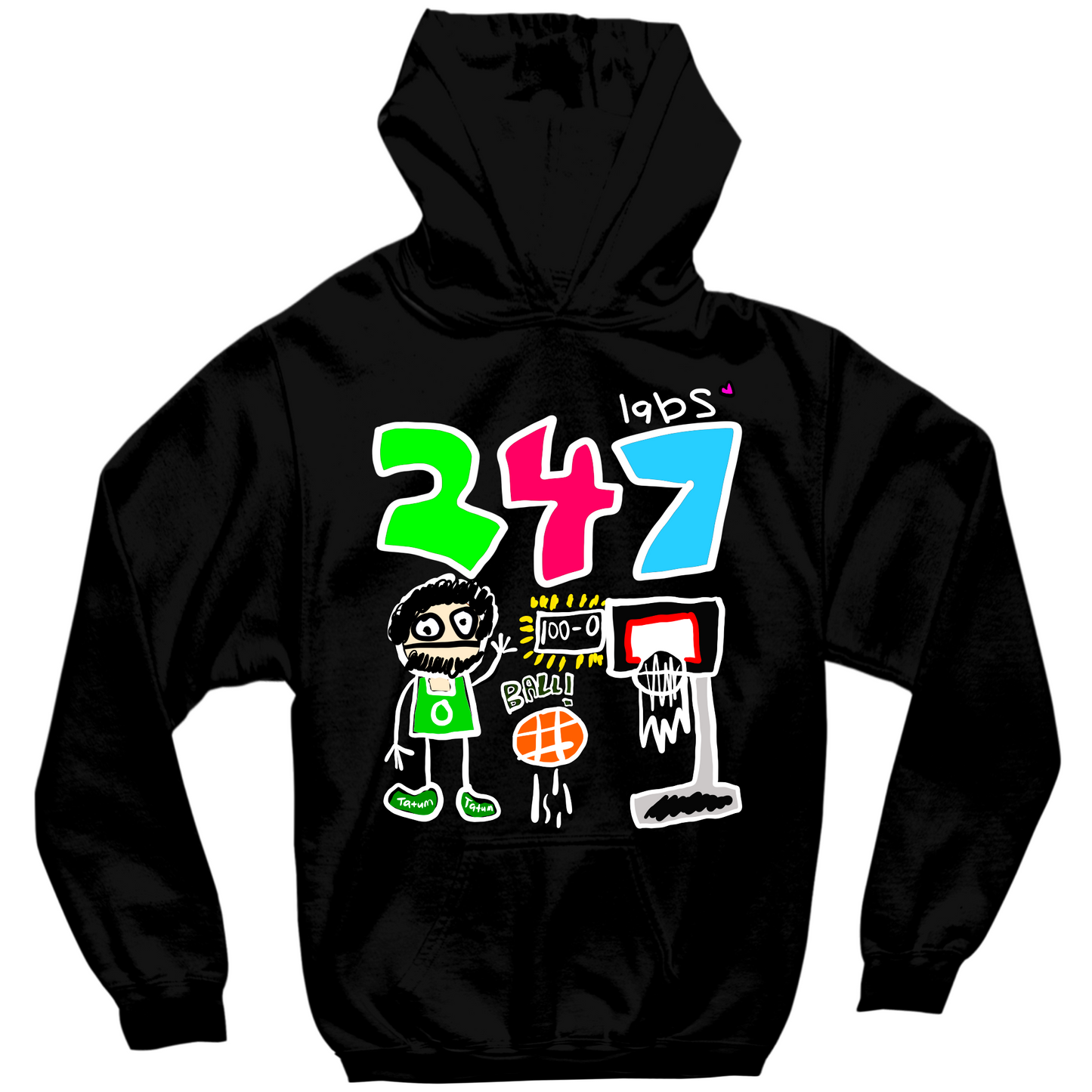 247 LABS TATUM HOODIE - BLACK