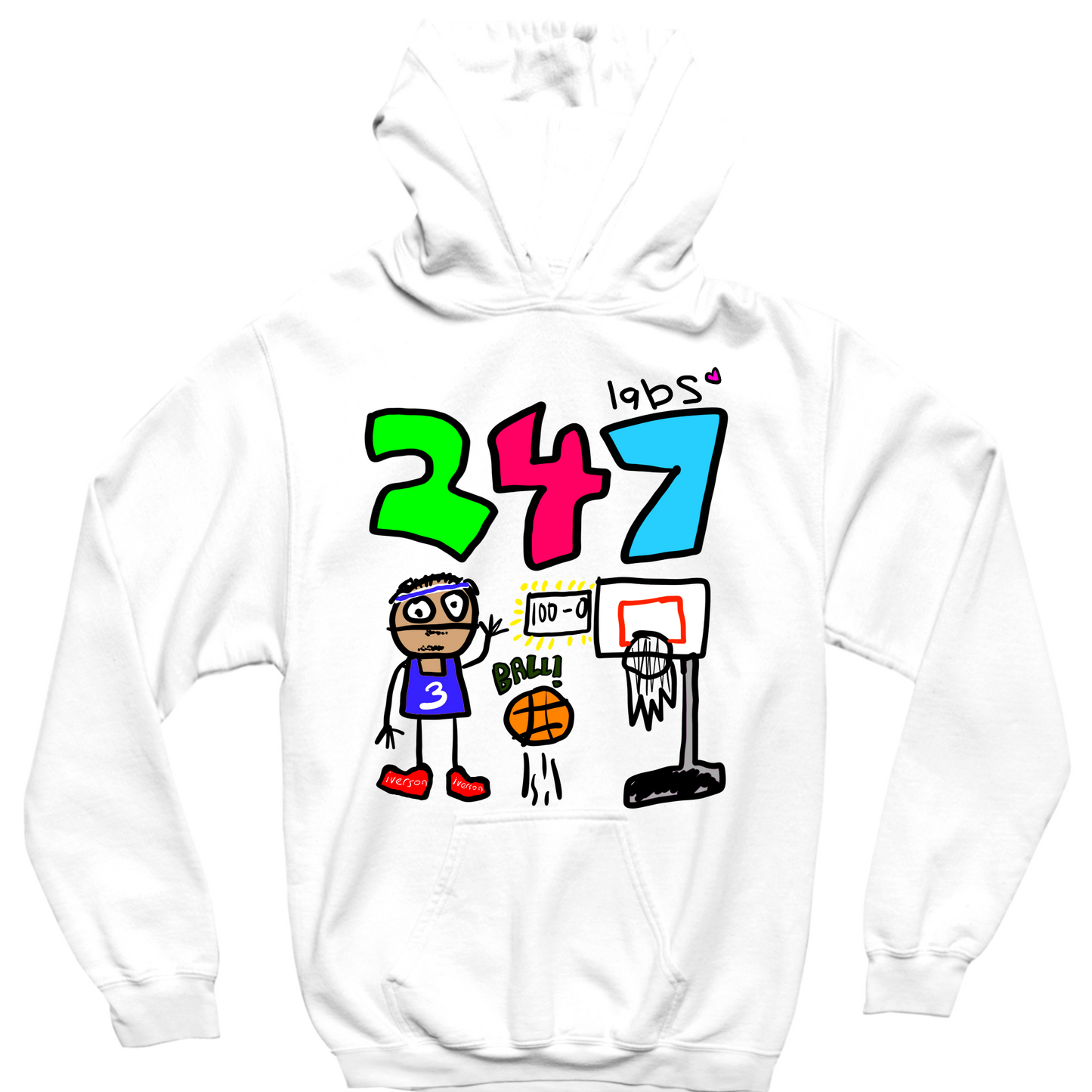 247 LABS IVERSON HOODIE - WHITE